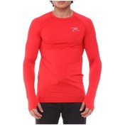 Resim Raru Ignıs - Erkek Kırmızı Spor Uzun Kollu T-Shirt- Rukp102-250 Kırmızı 