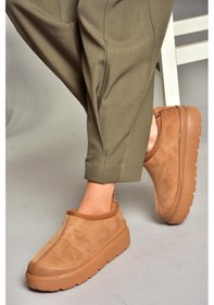 Resim Fox Shoes T612711002 Taba Süet İçi Tüylü Kalın Tabanlı Kadın Ayakkabı Taba-süet Taba 