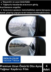 Resim Premium Üretim Uzun Ömürlü Sonbahar Kış Araç Yan Ayna Yağmur Kaydırıcı Film 4 Adet 