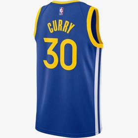 Resim Nike Golden State Warriors Icon Erkek Mavi Basketbol Forması 