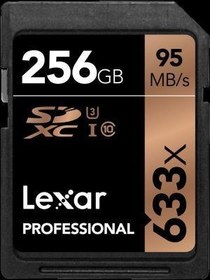 Resim Lexar 256GB 633X 95mb/sn UHS-I SD Hafıza Kartı 