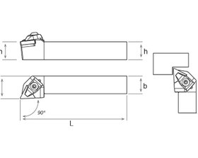 Resim T Sistem - ISO TTGNR/L 90° Dış Çap Torna Kalemi 