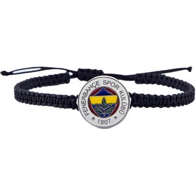 Resim Fenerbahçe Logo Makrome Lacivert Bileklik - Lacivert / Standart 