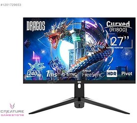 Resim Dragos VISION V27240 27 İnç 1Ms 240Hz DP Hdmi FHD Curved Pivot 