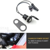 Resim On Off Moto Bmw R1200GS R1250GS Çift USB Şarj Adaptörü Bmw Soket Hızlı Şarj 