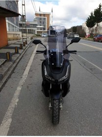 Resim MOTOCAM Skyjet Rivero 125 Ön Cam 2024 Model 57cm Açıkfüme Renkli 4mm KISA SPOR CAM uyumlu 