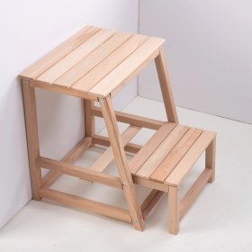 Resim Tncn Mobilya Mutfak Gürgen Ahşap Merdiven Basamak Tabure 