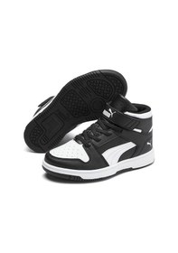 Resim Puma Rebound Layup Sl V Ps 370488 01 Çocuk Sneaker Ayakkabı Siyah Beyaz 28-35 SİYAH-BEYAZ 