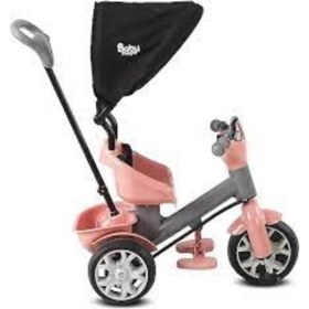 Resim Babyhope Bobo İtmeli Üç Teker Bisiklet Pembe-gri Pembe-gri 