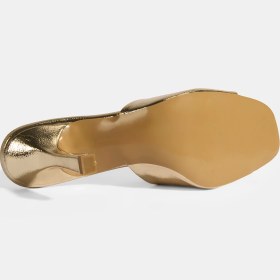 Resim Desa Glowen Gold Aksesuar Detaylı Kadın Topuklu Terlik 