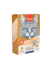 Resim Wanpy Karışık Sıvı Yetişkin Kedi Ödül Maması 25 x 14 G 