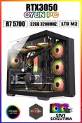 Resim DMC N280 (PUBG,GTA 5) Ryzen 7 5700,32gb Ram 1tb M.2 Ssd Rtx3050 Sıvı Soğutmalı Oyuncu Bilgisayarı 