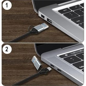 Resim HU04A Type-C/usb A To 4K 60Hz 1080P HDMI Video Capture Yakalama Hub Adaptör 