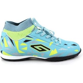 Resim Papuç Sepeti Dgn-2303 Erkek Çoraplı Halı Saha Spor Ayakkabı Su Yeşili 