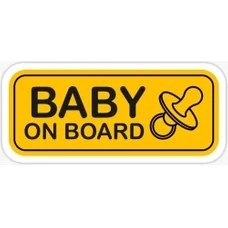 Resim TSC Arabada Bebek Var Sticker Oto Yapıştırma Etiket 18CM MD20 