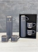 Resim Mio Life Kahve 3 Bardaklı Paslanmaz Çelik Gri 
