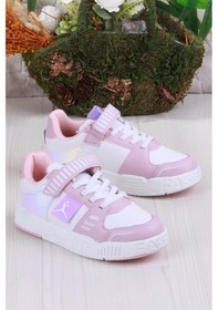 Resim Fort Cool King Kısa Anatomik Rahat Hafif Sneaker Kız Çocuk Ayakkabı Pudra 