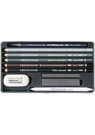 Resim Cretacolor Artino Graphite Eskiz Seti 10 Parça Metal Kutu 40021 