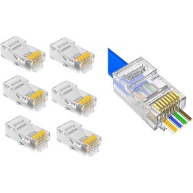 Resim SpeedUF 20 Adet Yeni Nesil Delikli Cat5 Cat6 Jak 