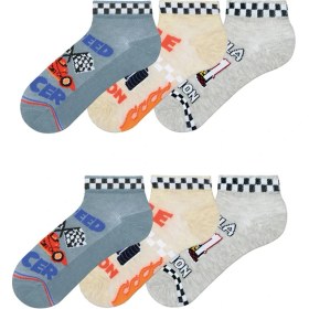 Resim Mem Socks 6'lı Araba Desenli Çocuk Patik Çorap 