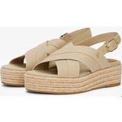 Resim Denım Espadrılle Platform Sandal Bej 