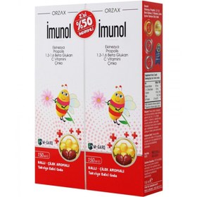 Resim Orzax Imunol Şurup 2 si %50 İndirimli 150+150 ml 