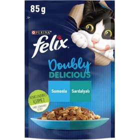 Resim Felix Somon & Sardalya Kedi Yaş Maması 85 G 