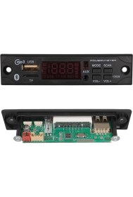 Resim Magicvoice PowerMaster M517 Oto Teyp Dijital Player Board USB/AUX/SD/FM/Bluetooth Kumandalı Mikrofonsuz Çevirici (12V-500MA) 