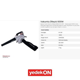 Resim Specco Elektrikli Üfleyici 600w Sp2011 