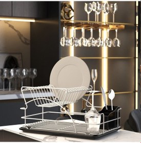 Resim Teknotel Iki Katlı Bulaşıklık Beyaz Kb009 