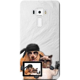 Resim Ceppare Asus Zenfone 3 Kılıf ASUS_Z012D ZE552KL Baskılı Silikon Kapak Animals STK:450 