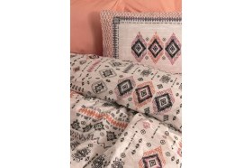 Resim MCM Group Cotton Box Etnich Nevresim Takımı Çift Kişilik Kateri Somon 