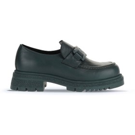 Resim Bueno Shoes Yeşil Deri Kadın Loafer 01wz1404 