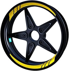 Resim Moto GP Reflektif Sarı İç Jant Şeridi Sticker 
