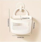 Resim Chuangyinshop Beyaz Dikey Duvara Monte Sepet Çok Amaçlı Askılı Saklama Organizatörü 