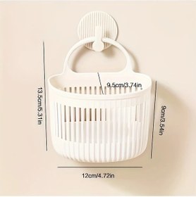 Resim Chuangyinshop Beyaz Dikey Duvara Monte Sepet Çok Amaçlı Askılı Saklama Organizatörü 