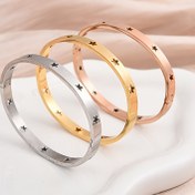 Resim Erkekler ve iş ve günlük giyim için uygun olan 1 adet Moda Minimalist Oyuk Yıldız Paslanmaz Çelik Bilezik 