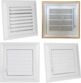 Resim Plastik Menfez Banyo / Wc Havalandırma Menfezi Panjur 45X55 Cm (97048752) 