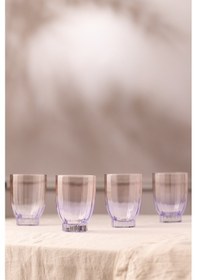 Resim Rakle Elite 4'lü Su Bardağı Seti Mor 320 Cc Renkli 