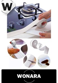 Resim Premium Su Geçirmez Sızdırmaz Yalıtım Küf Banyo Mutfak Lavabo Beyaz Kenar Şerit Bant 3.2m 1 Adet 