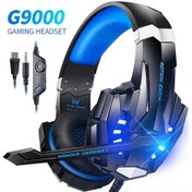 Resim Reedark Kotıon Each G9000 Oyuncu Kulaklığı, Gürültü Engelleme Mikrofonlu, 40mm Stereo Hoparlör, 3.5mm+usb, Siyah-mavi 