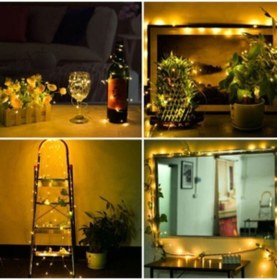 Resim Janva 10 Metre 100 Ledli Dekor Lambası Günışığı Fişli Prize Tak Çalıştır Çok Fonksiyonlu Yılbaşı Peri Çam 