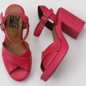 Resim Bueno Shoes Fuşya Deri Kadın Topuklu Sandalet 01wy12301 
