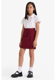 Resim Defacto Kız Çocuk Okula Dönüş Gabardin Etek F1434a825aubr248 Bordo 