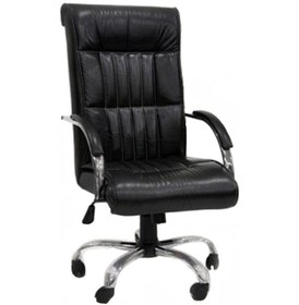 Resim Stella Siyah Deri Makam Koltuğu Ofis Koltuğu Çalışma Koltuğu Siyah 