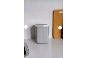 Resim Sas Haus Lines Çöp Kovası Mutfak Banyo Tezgah Üstü Taşıma Kulplu Çöp Kovası 5 Llitre Gri 3068 