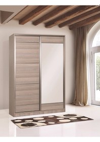 Resim Doğandekorasyon Bora 120 Cm Sürgülü Dolap Gardırop Vestiyer Portmanto 