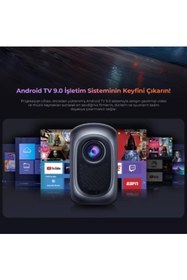 Resim Havit Android TV'li Projeksiyon Cihazı - 4K Desteği, Yüksek Parlaklık ve Dahili Uygulamalar ve Geniş Ekran 