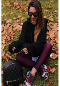 Resim Toparlayıcı Parlak Disko Tayt MÜRDÜM 