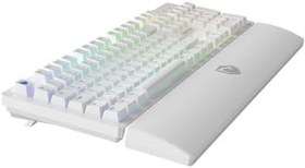 Resim Pusat Rapid Ultra Tam Boyutlu Monster Tactile Red Switch 80 M Tıklama Kablolu Mekanik RGB Oyuncu Klavyesi (Beyaz) 